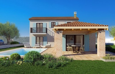 Istria, Poreč area - Detached stone villa with pool and sea view - under construction 3