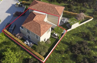 Istra, Novigrad – Dvoetažna kuća s prostranim dnevnim prostorom i privatnim vrtom - u izgradnji