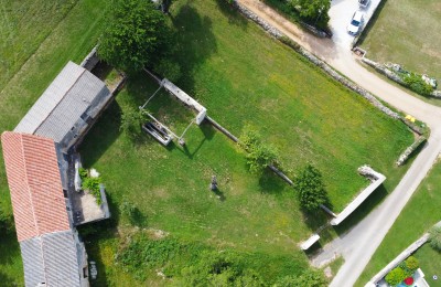 Tinjan, okolica, Kamena Istarska kuća okružena zelenilom. 3