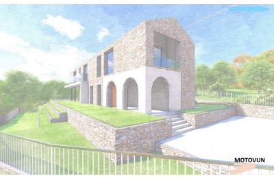 Terreno edificabile con permesso di costruire con vista su Motovun