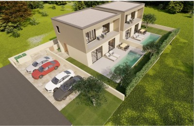 Kuća sa dvije spavaće sobe i bazenom, površine 137m2, nedaleko od Poreča - u izgradnji
