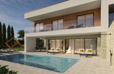 Istria, Poreč - Luxury villa with pool and panoramic view - under construction