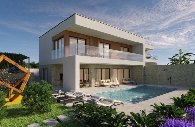 Istria, Poreč - Luxury villa with pool and panoramic view - under construction