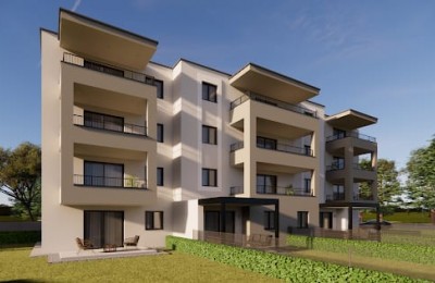 Poreč, surroundings, beautiful one-bedroom apartment on the ground floor with a garden - under construction