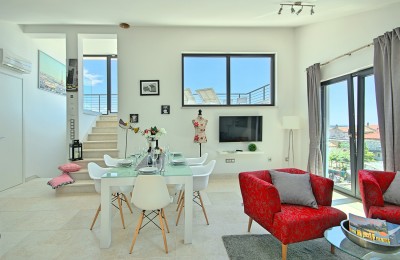 Istra, Vrsar – Penthouse s velikom terasom i pogledom na more, 500 m od mora 14