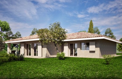 Istria, Poreč - Ground floor detached house with a view of the sea and olive groves - under construction