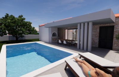 Poreč, surroundings, modern semi-detached house with a pool! - under construction