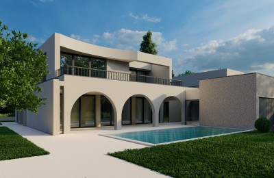 Istra, Poreč okolica – Moderna vila u novogradnji s bazenom i pogledom na more - u izgradnji 2